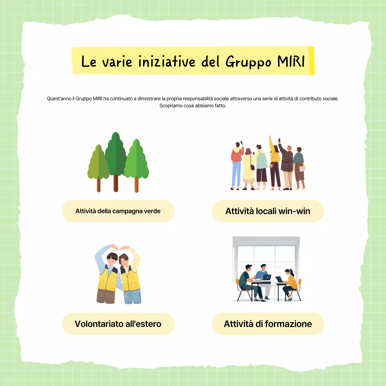 Campagna annuale di contributi sociali semplici