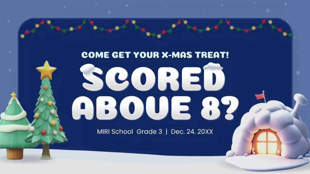 Blue Festive Christmas Quiz Guide Presentation