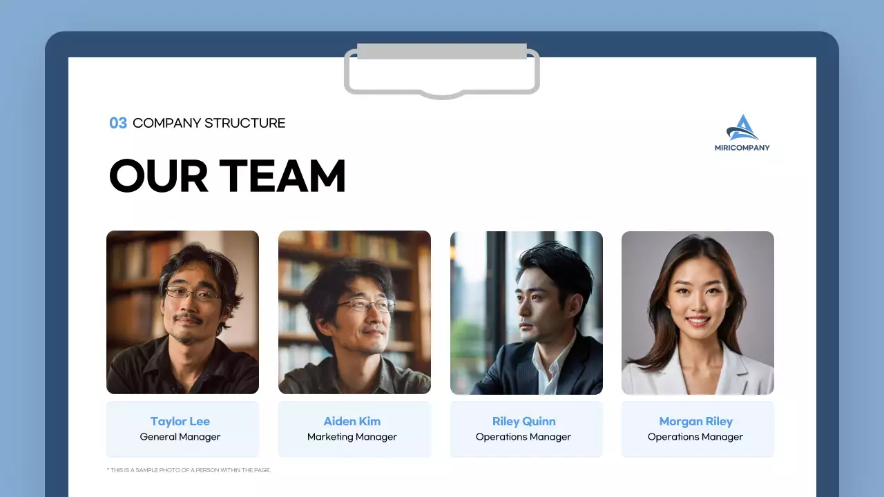 Blue Professional Employee Guide Presentation