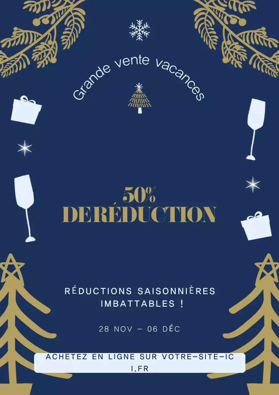 navy elegant holiday promotion