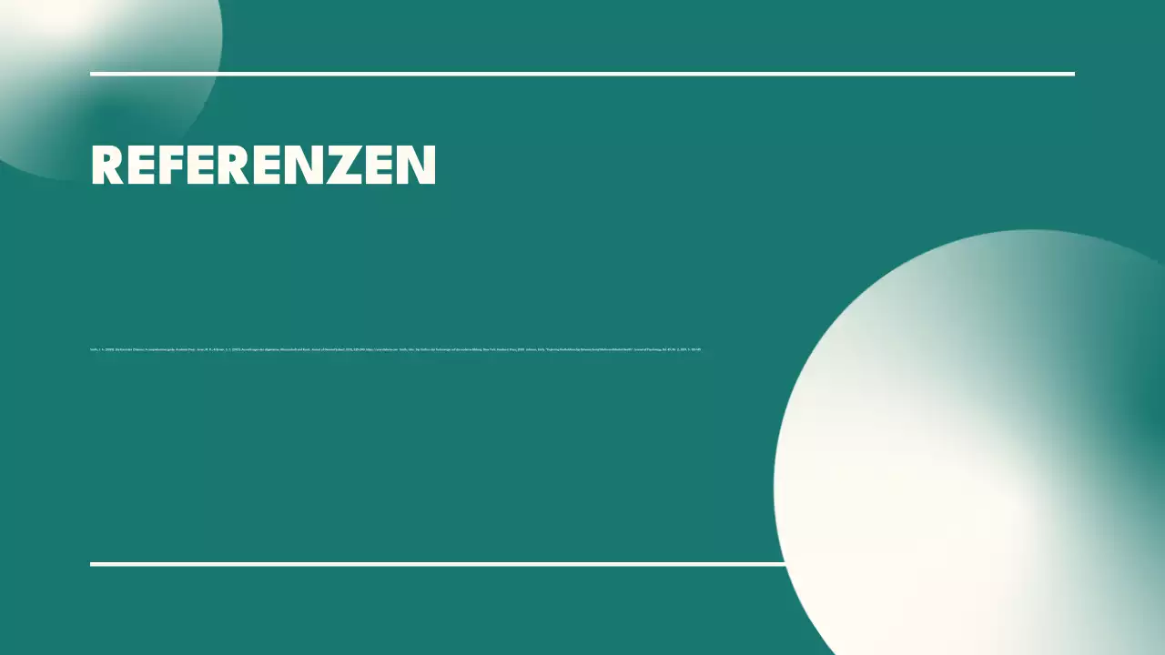 Minimalistische Thesenpräsentation in Grün