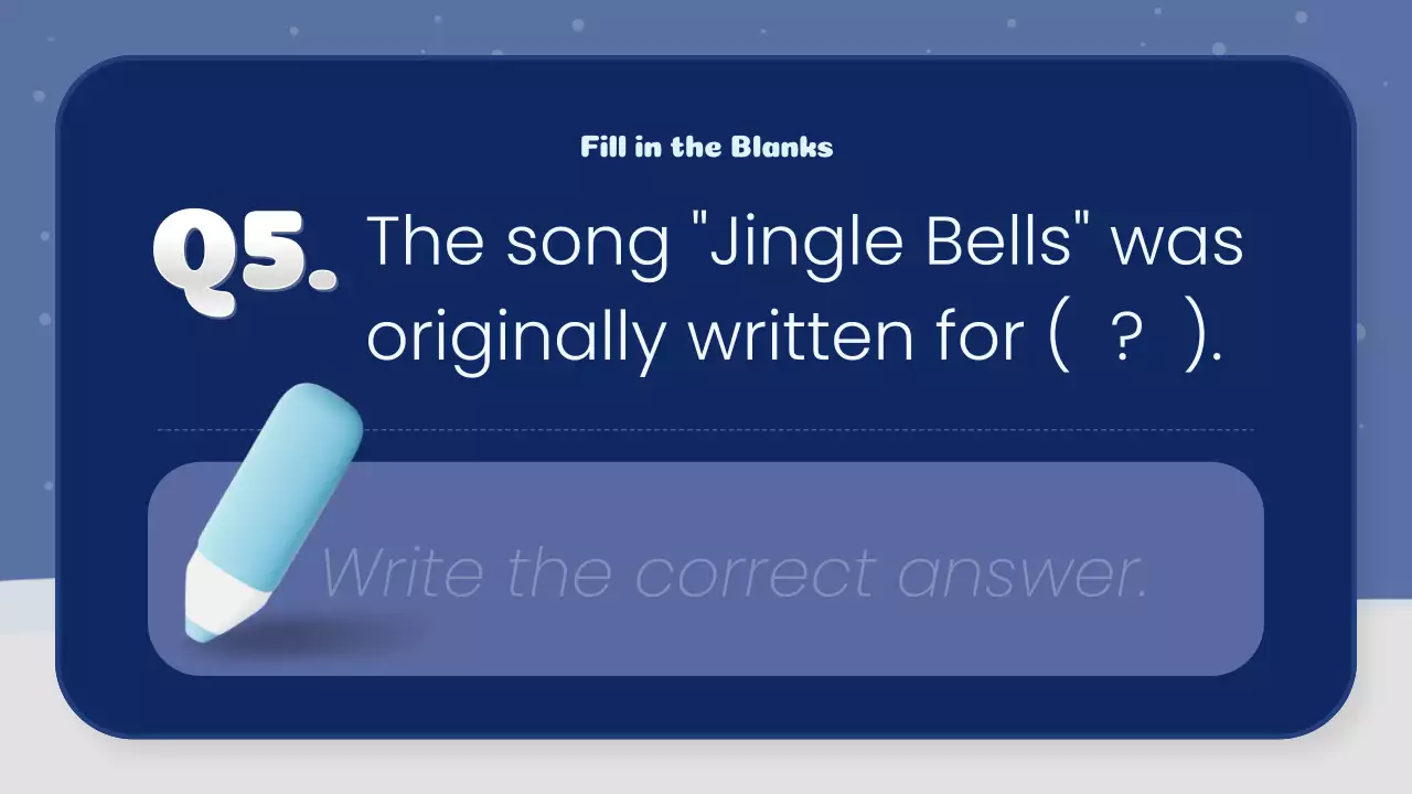 Blue Festive Christmas Quiz Guide Presentation