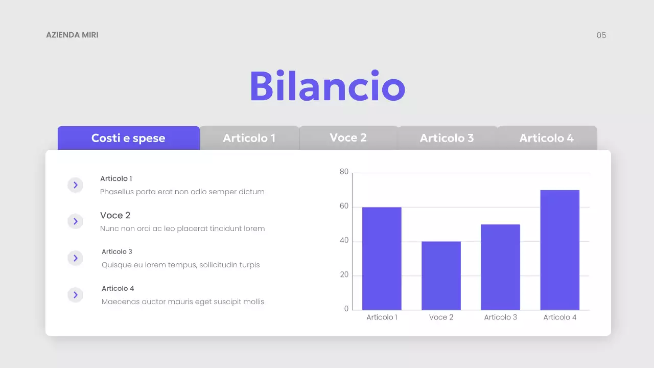 presentazione del piano di marketing moderno viola
