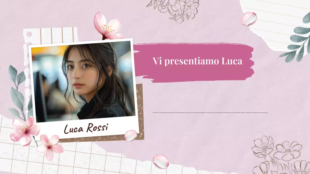 Pitch deck per il k-drama rosa
