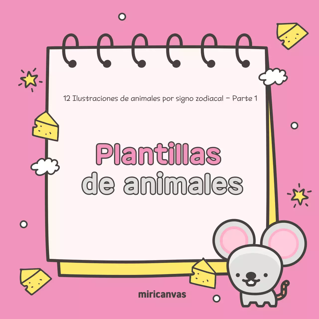 12 adorables fundas de animales del zodiaco en rosa y amarillo