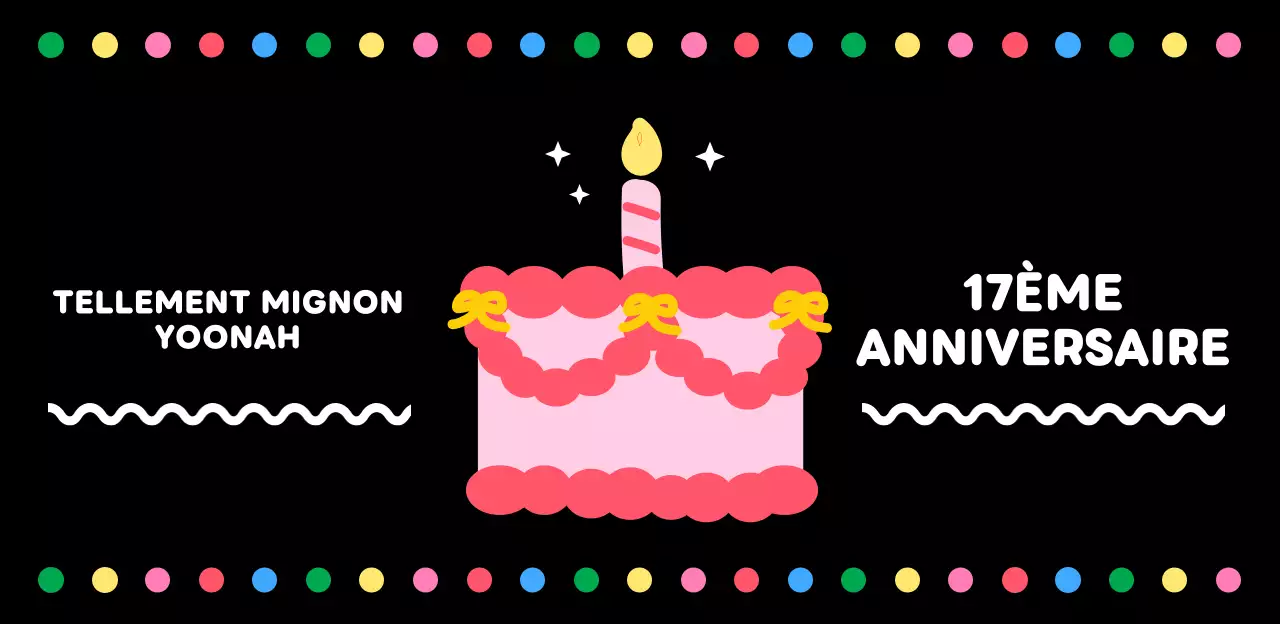 Placard noir de vœux d'anniversaire pop