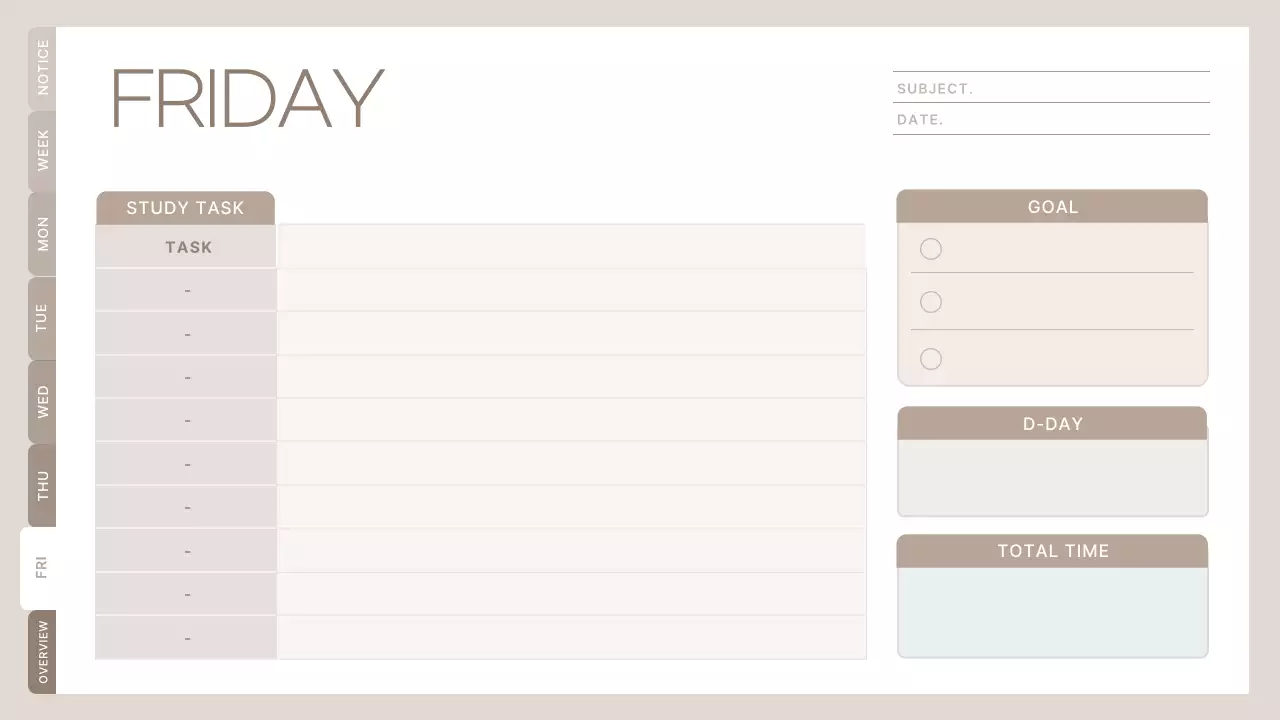 Beige Minimal Class Planner Presentation