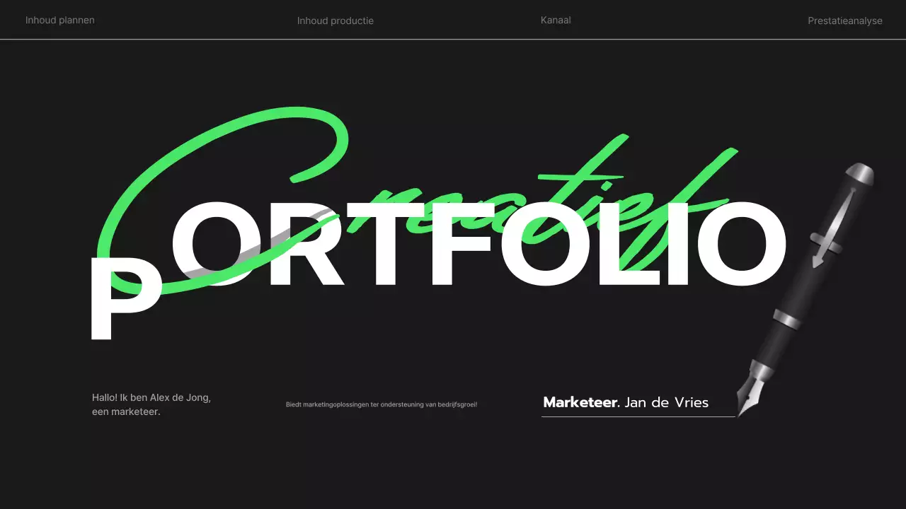 groen modern marketing portfolio