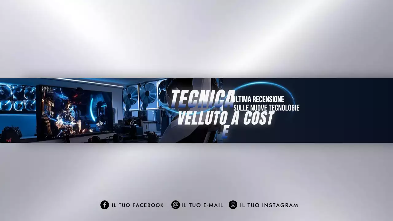 Pubblicità della tecnologia moderna blu