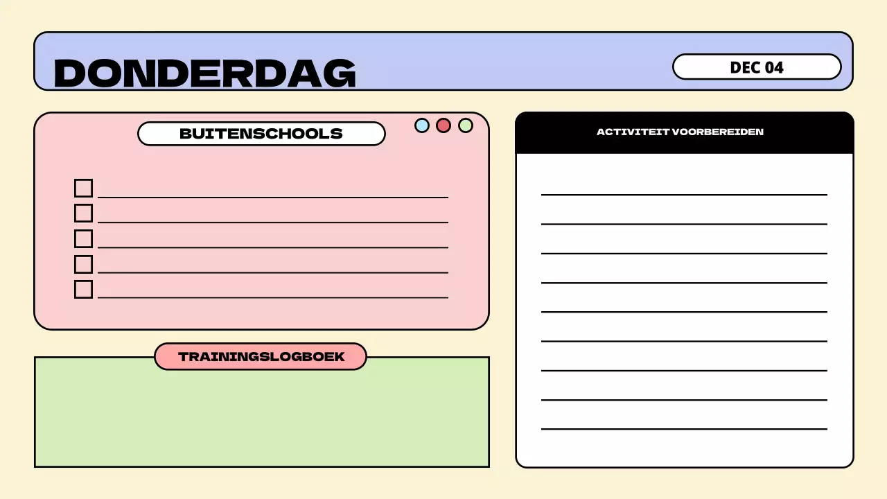 Presentatie Minimalistische Pastel Klasagenda