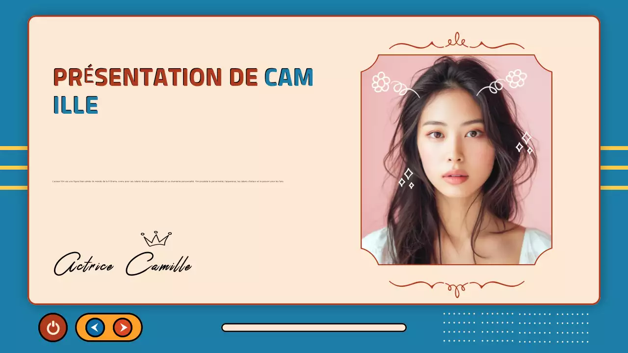 beige blue retro drama presentation