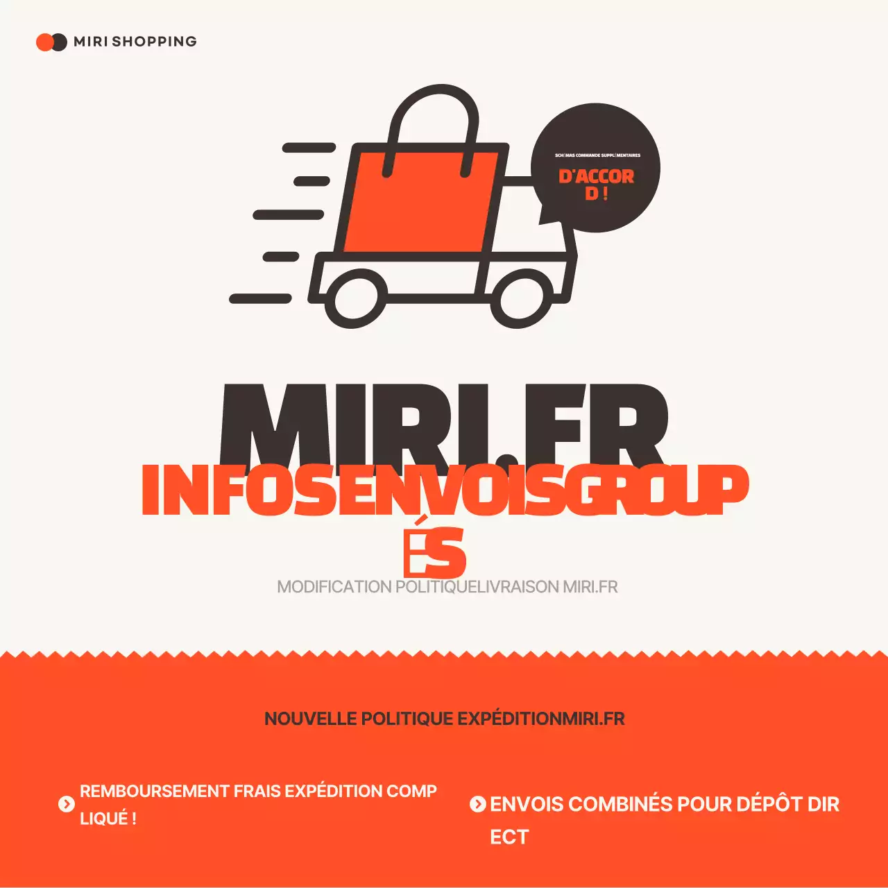 Promouvoir les instructions d'expédition simples de l'orange