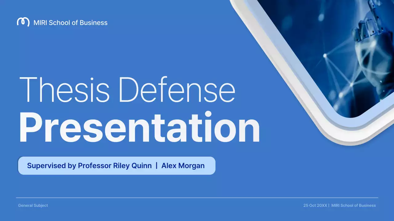 Blue Professional Thesis Guide Presentation