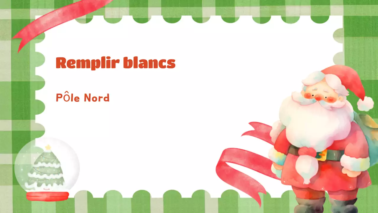 présentation festive verte pour les fêtes de fin d'année