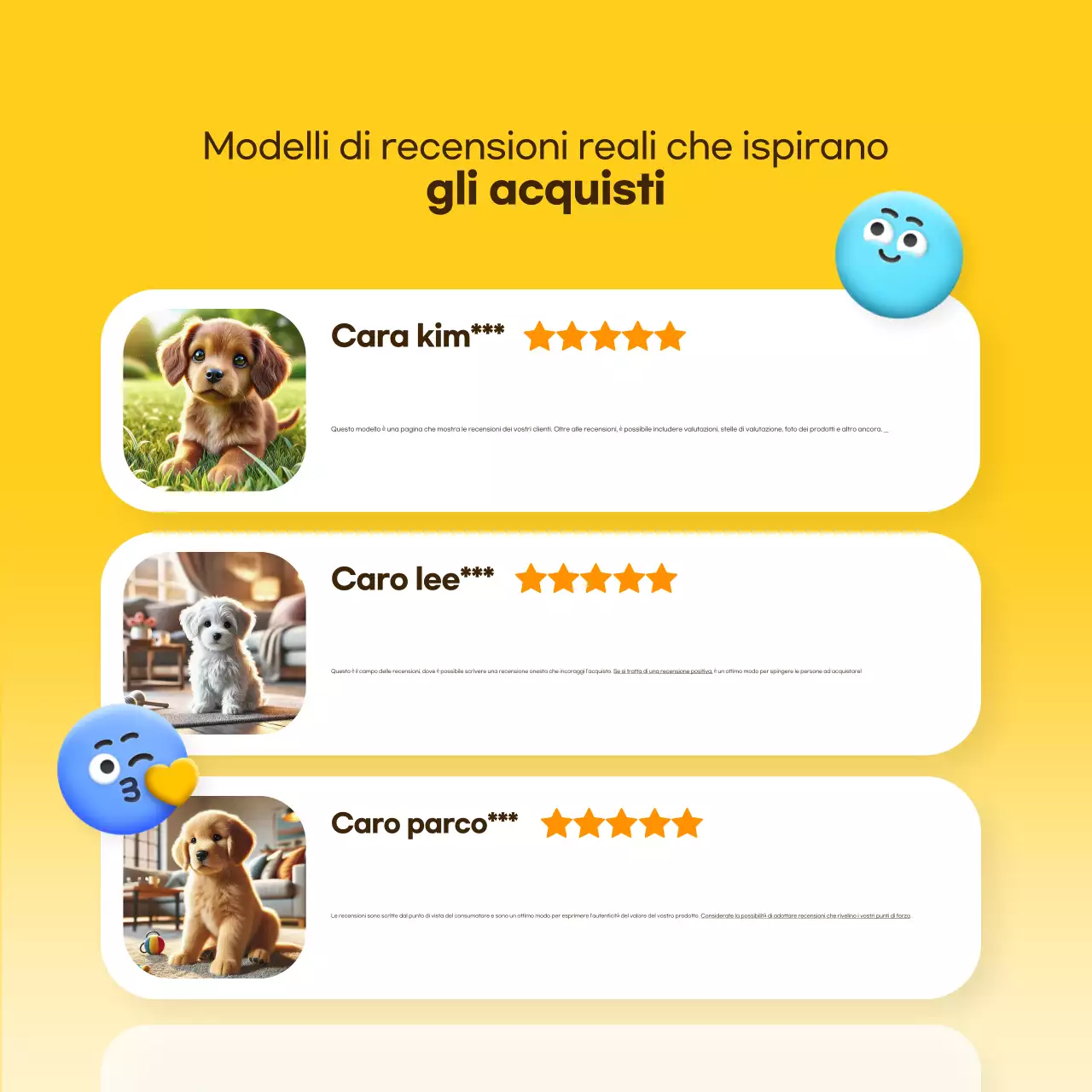 Promuovere il modello di revisione giallo semplice