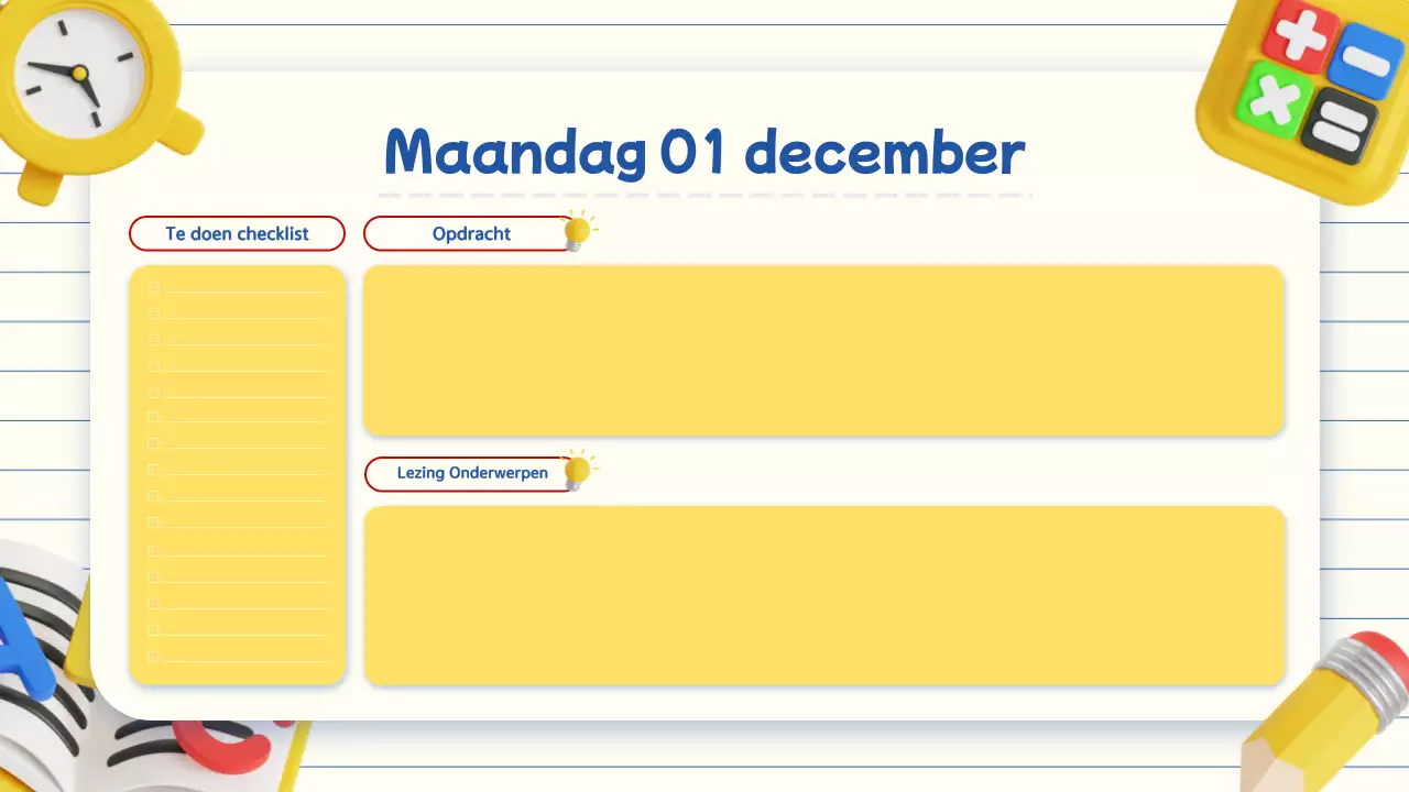 eenvoudige beige 3d onderwijs lesagenda presentatie