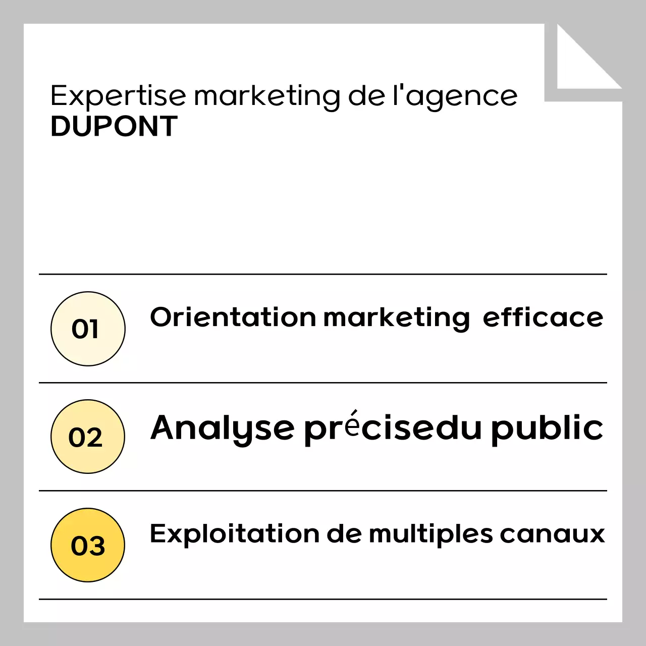 Guide des annonces simples en gris