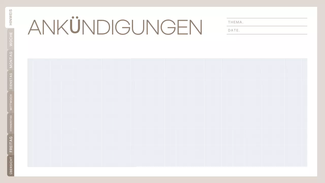 Beige Minimalist Klasse Planer Zeitplan