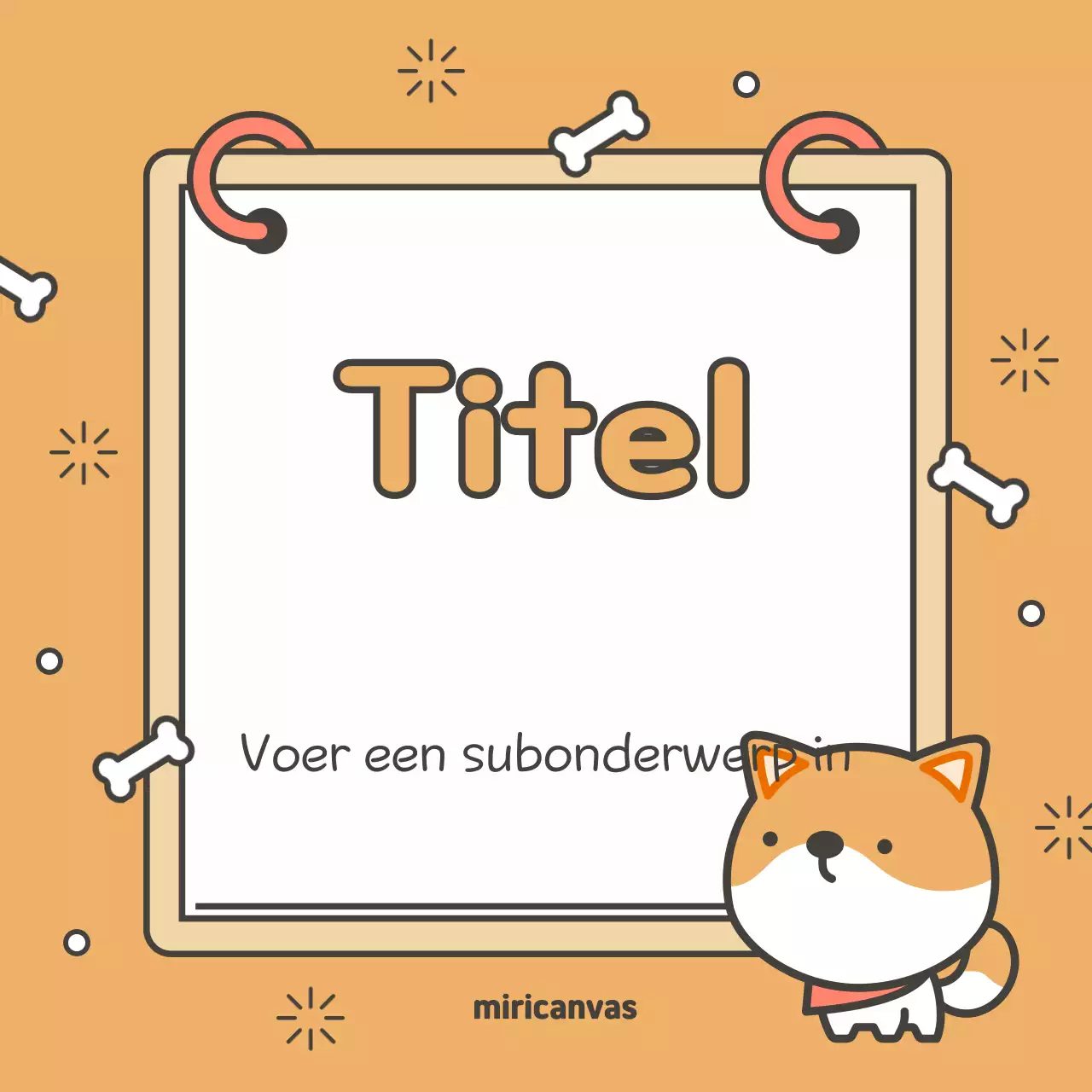 12 schattige dierenriem hoesjes in bruin en oranje