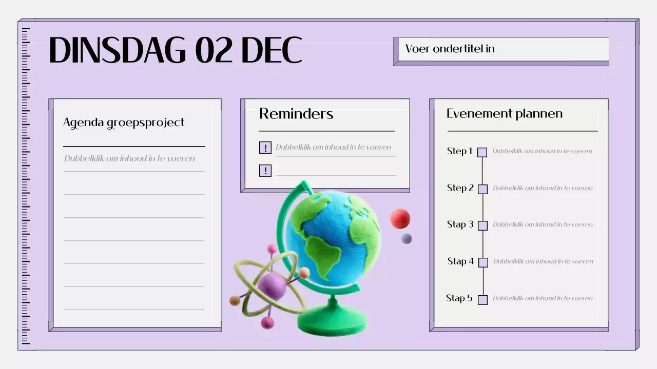 paarse eenvoudige onderwijsagenda