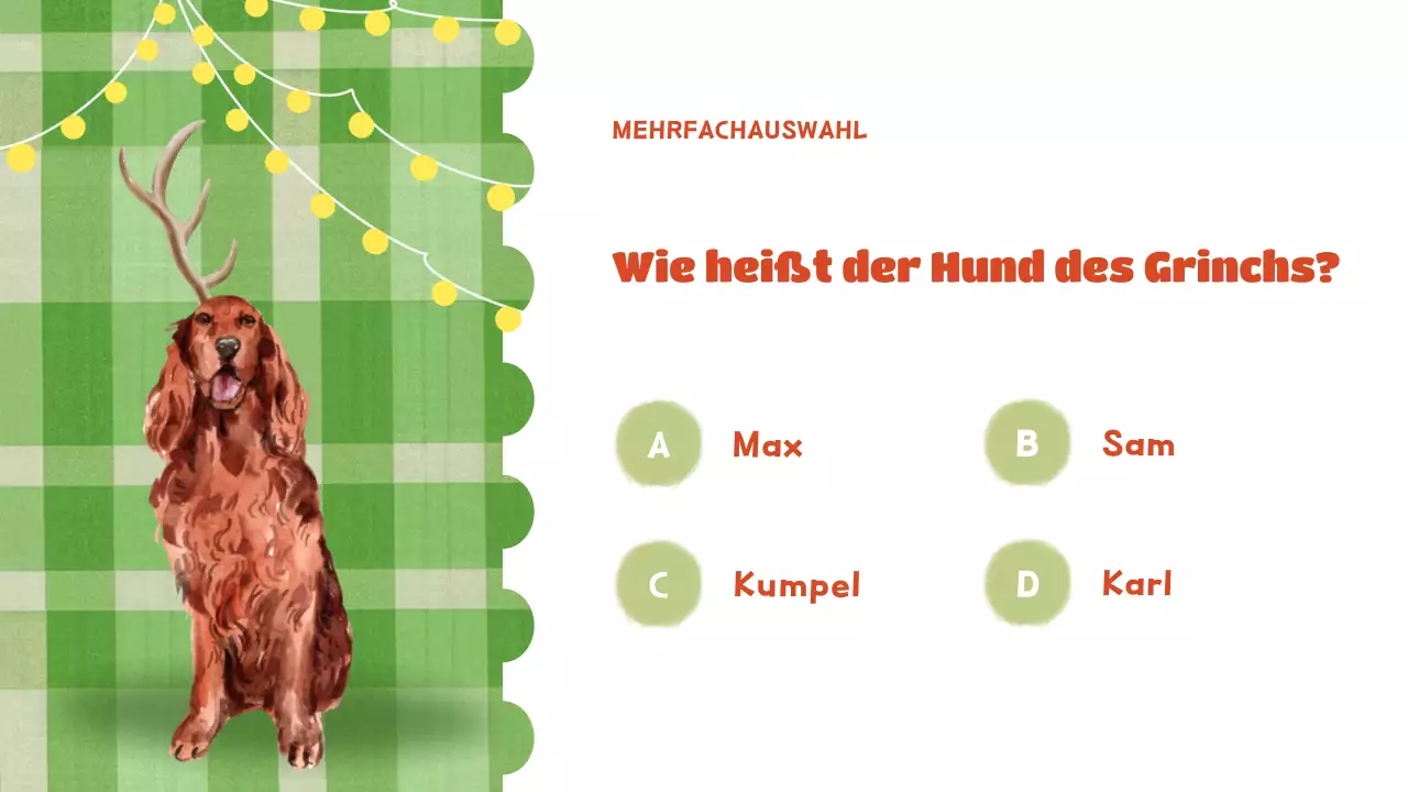 grüne festliche Weihnachtspräsentation