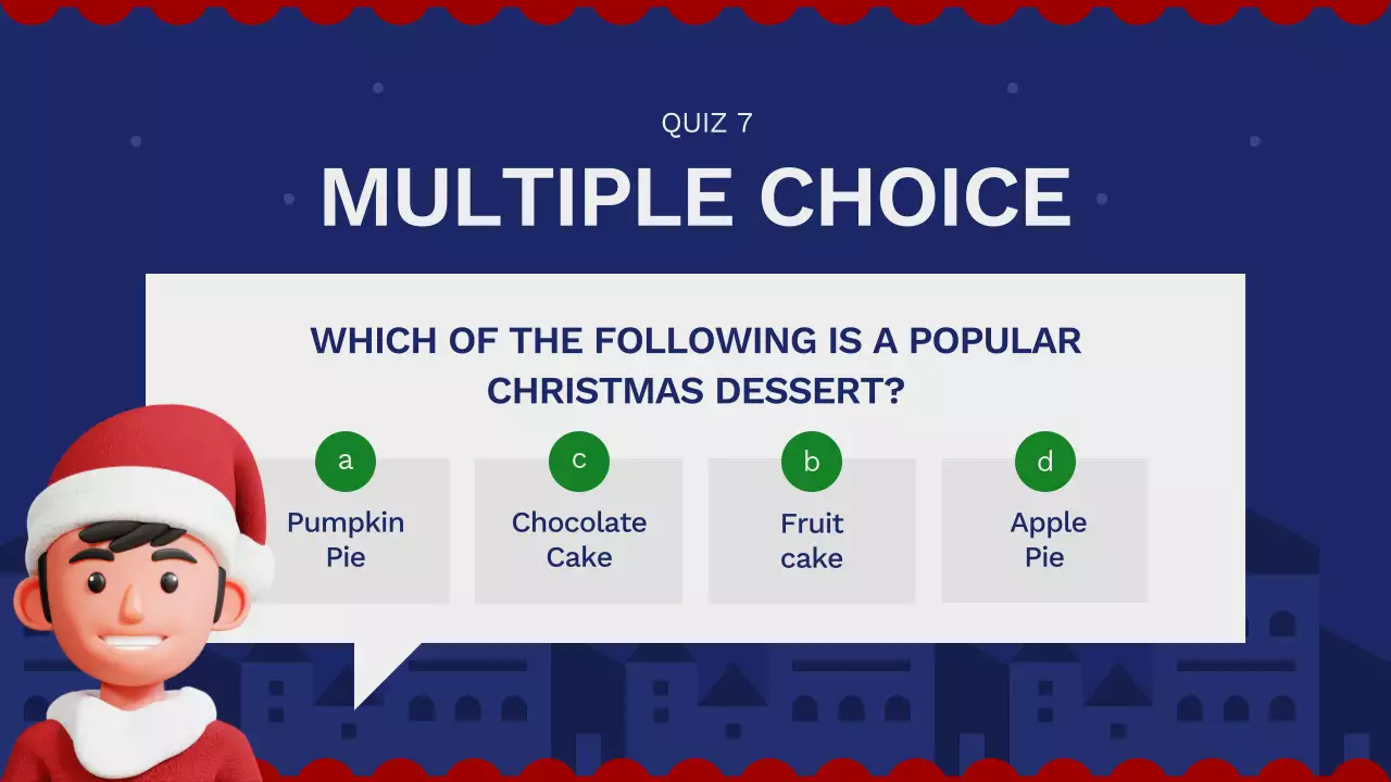 블루 전통 크리스마스 가이드 프레젠테이션