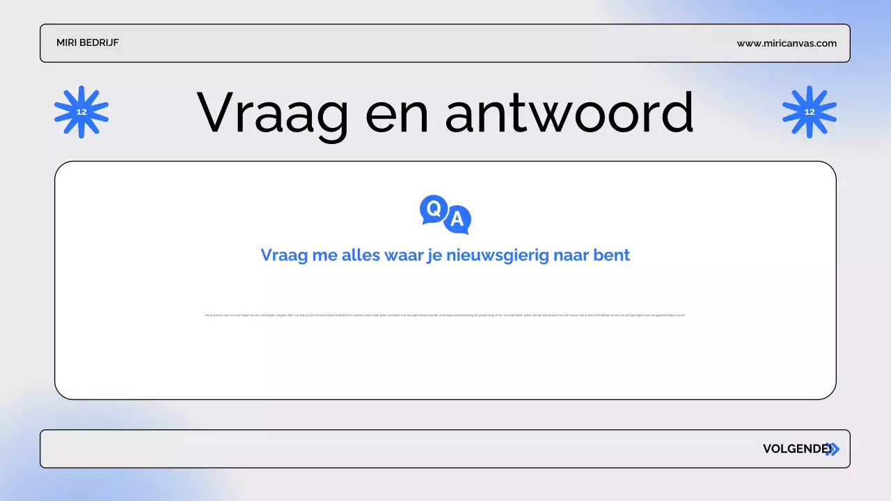 blauwe moderne bedrijfspresentatie