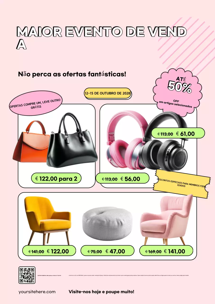 Promoção de venda da Pink Modern
