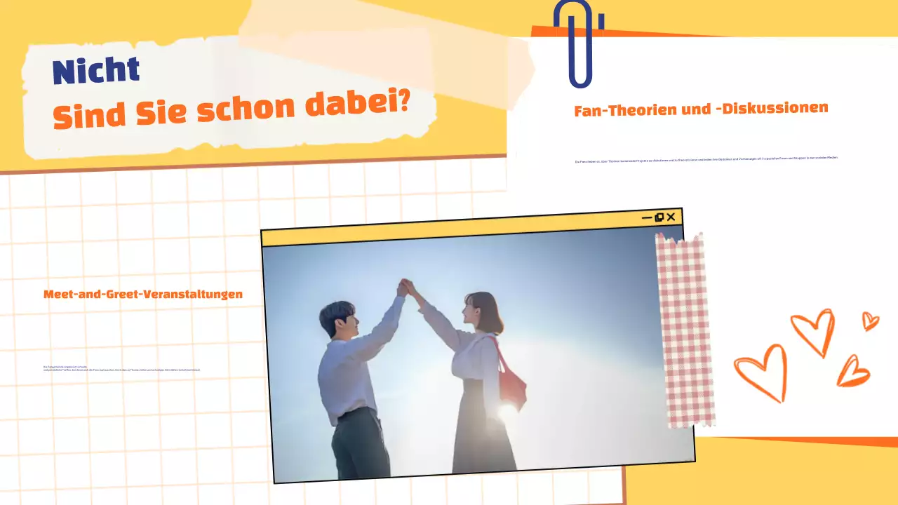 Verspieltes Trendy K-Drama Pitch Deck