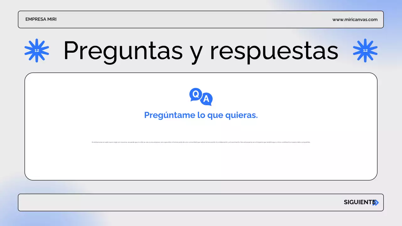 presentación de empresa moderna azul