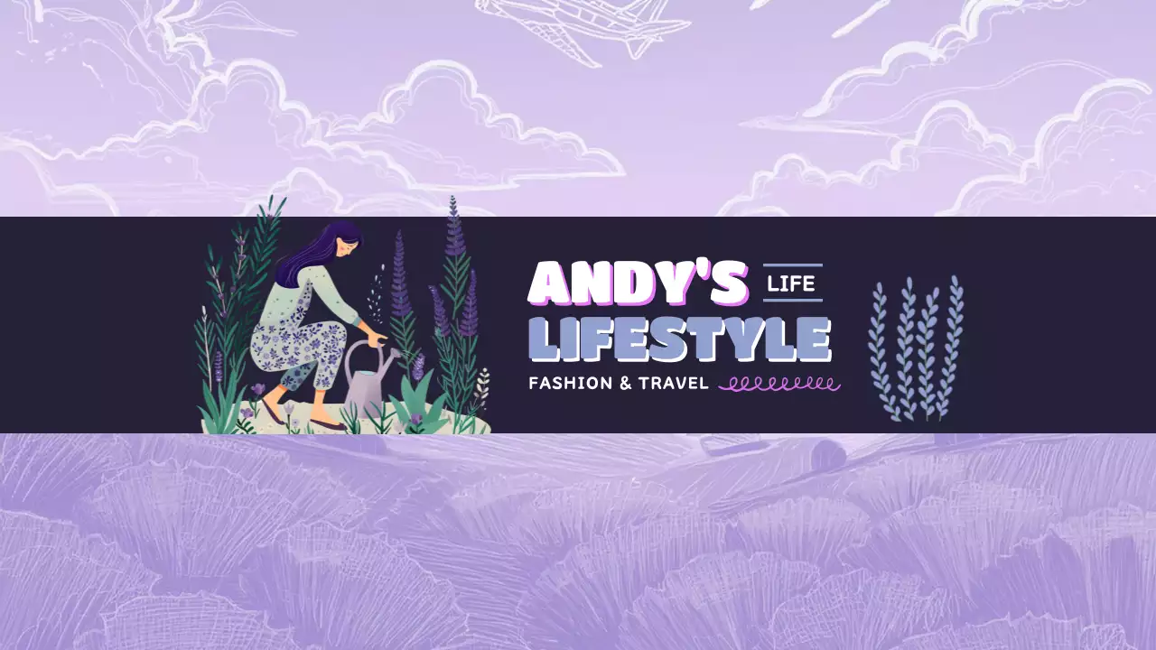 Purple Aesthetic Lifestyle Vlog YouTube Thumbnail