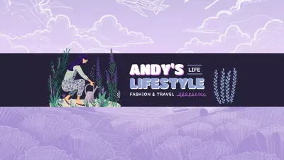Purple Aesthetic Lifestyle Vlog YouTube Thumbnail