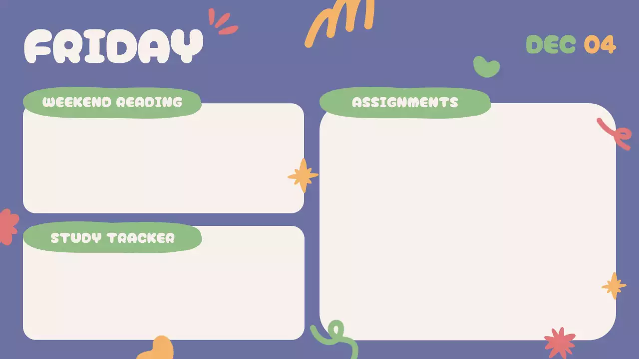 Purple Playful Class Planner Presentation