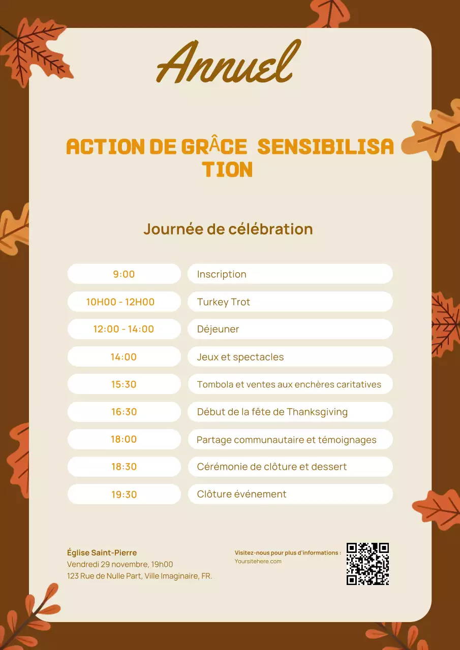 COZY AESTHETIC ILLUSTRATIVE ANNUAL THANKSGIVING OUTREACH WEB POSTER