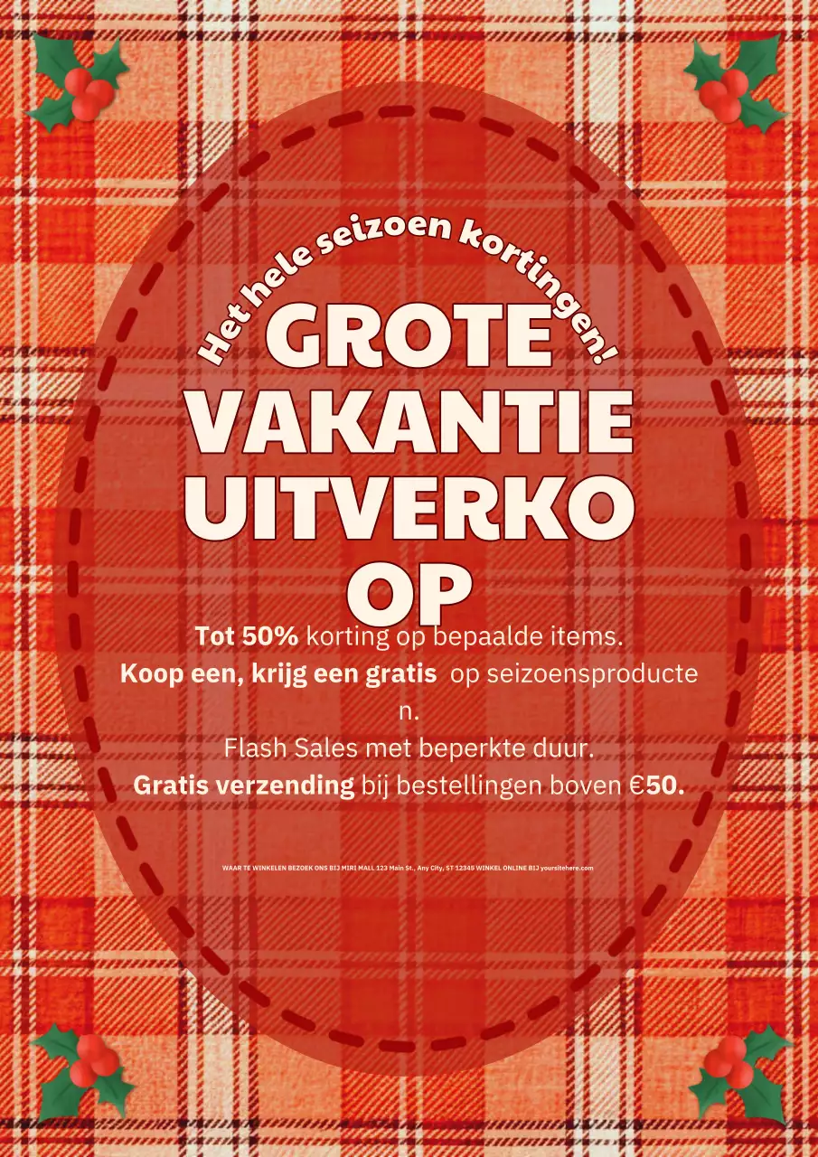 rode vintage vakantie promotie