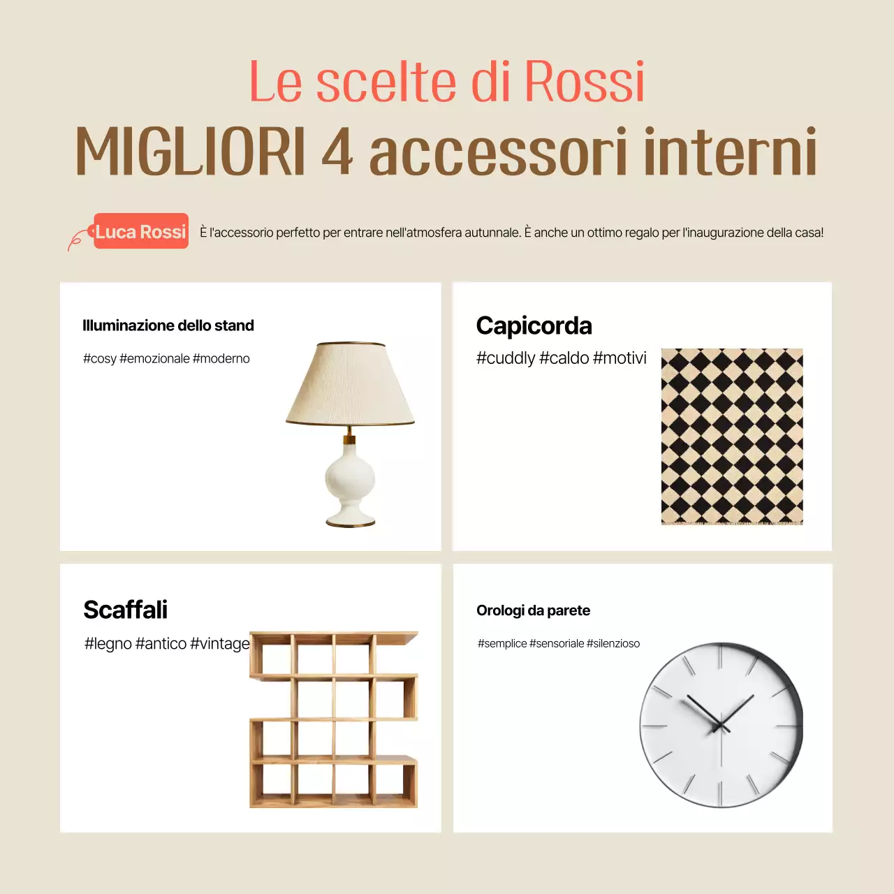 Annuncio di shopping semplice in beige