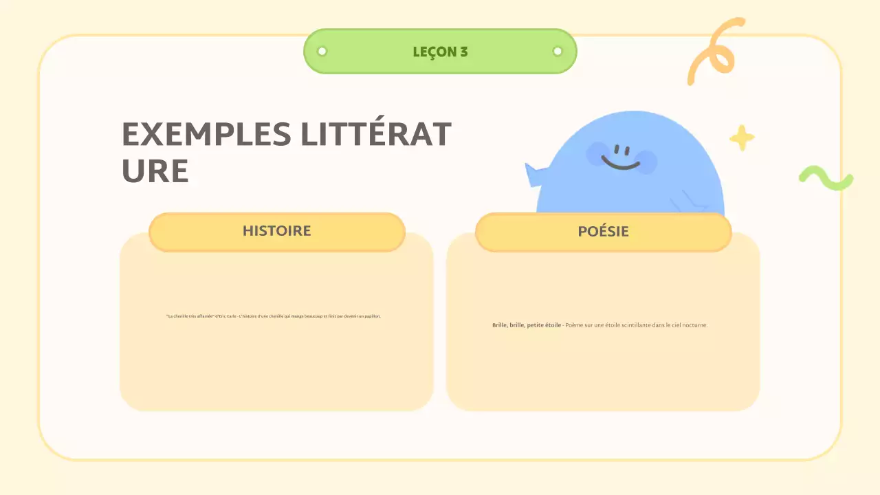 classe de littérature abstraite jaune