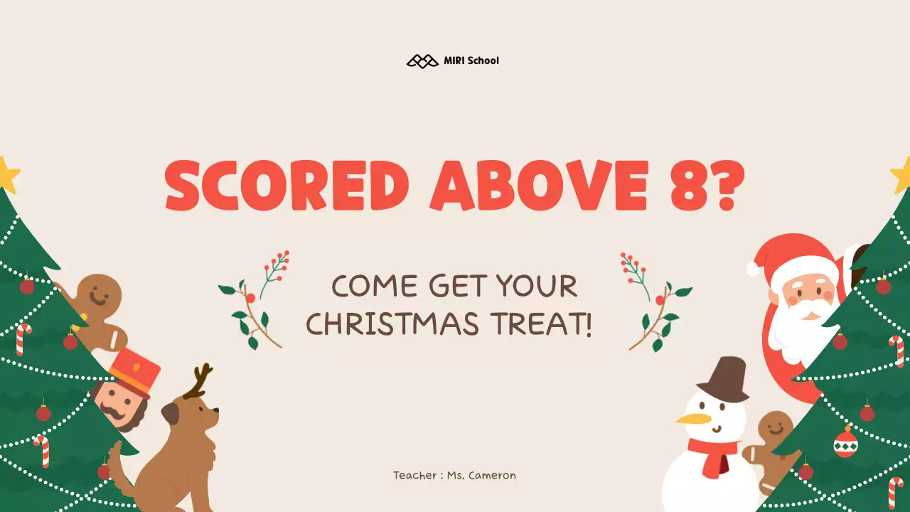 Illustrative Christmas quiz for kids and school students