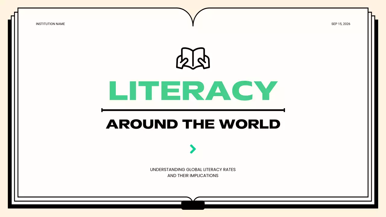 Green Minimal Literacy Report Presentation