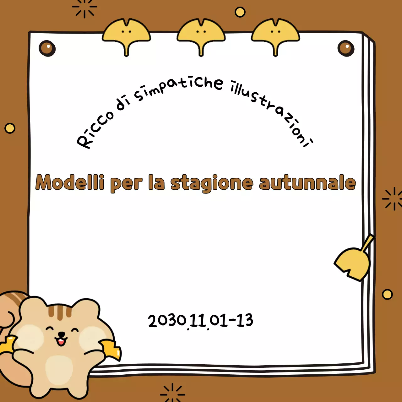 Copertura autunnale nei toni del marrone e del giallo