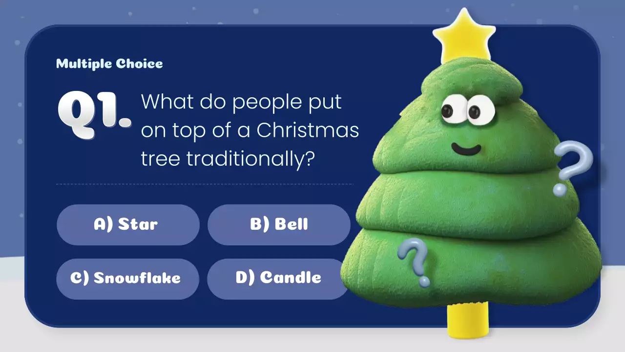 Blue Festive Christmas Quiz Guide Presentation