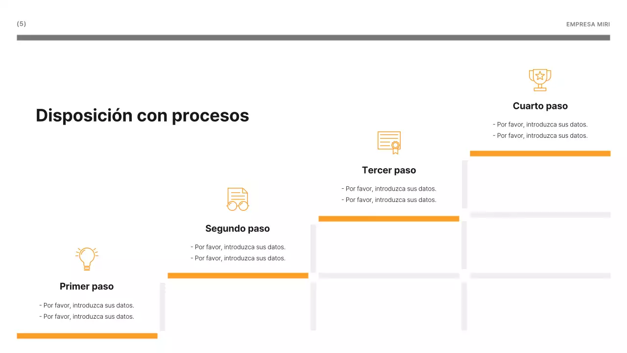 Un sencillo informe empresarial en amarillo y gris