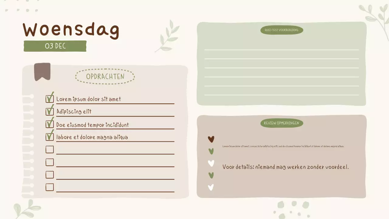 Schattige Pastel Klassikale Agenda Presentatie