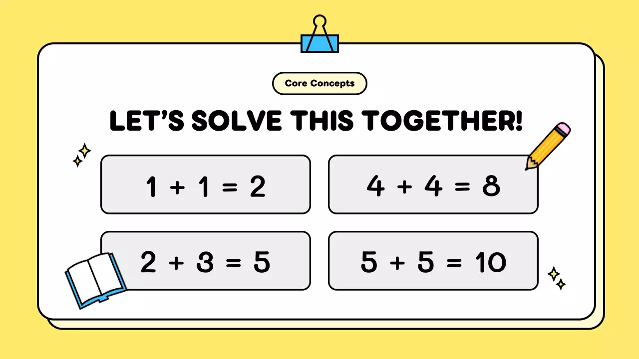 Yellow Cute Math Template Presentation