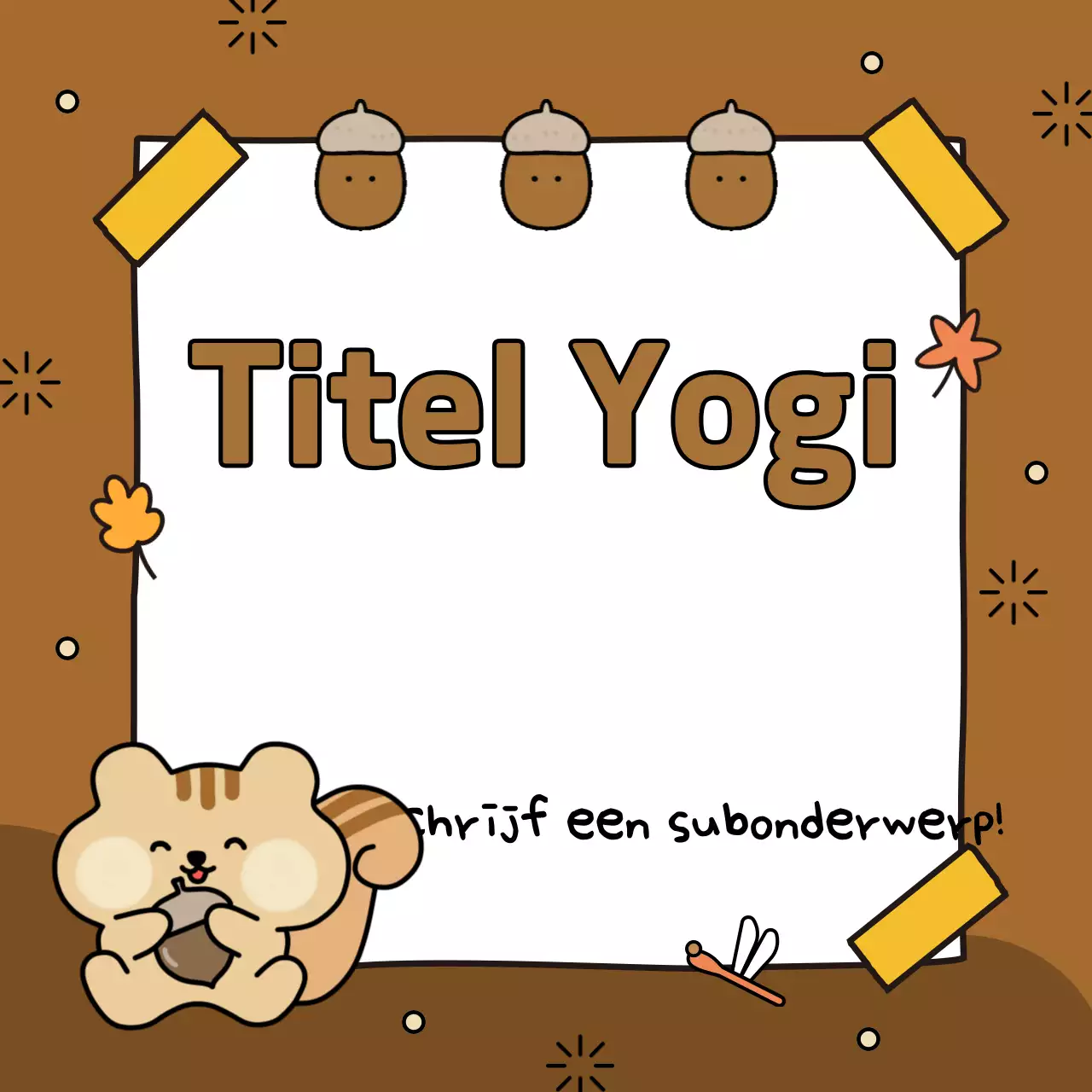 Herfsttooi in bruin en geel