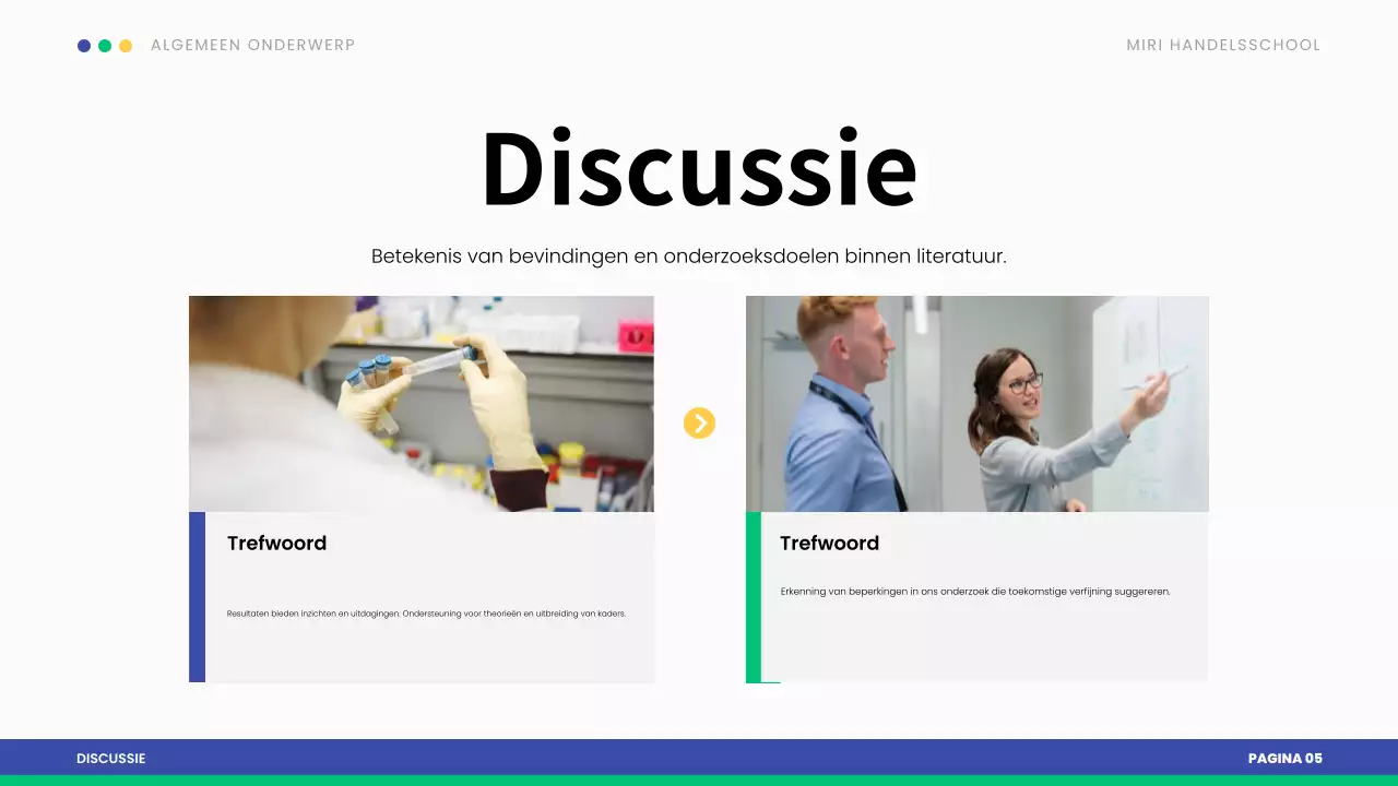 blauw modern scriptie presentatie