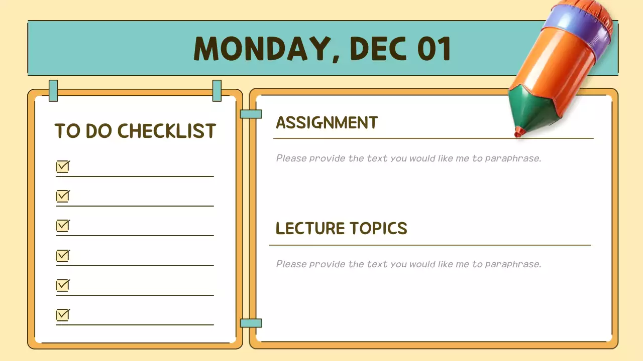 Orange Simple Class Agenda Presentation