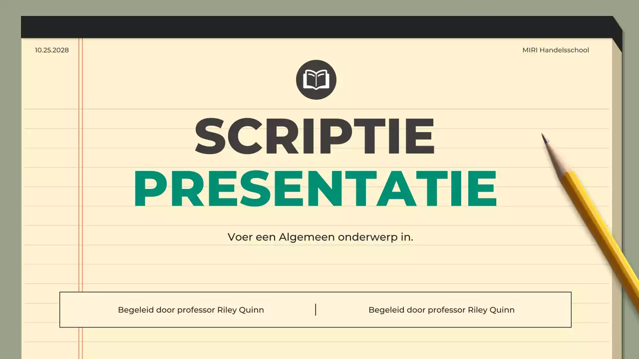 groene moderne scriptiegids