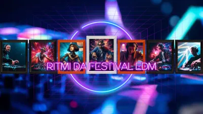 promozione della musica moderna al neon