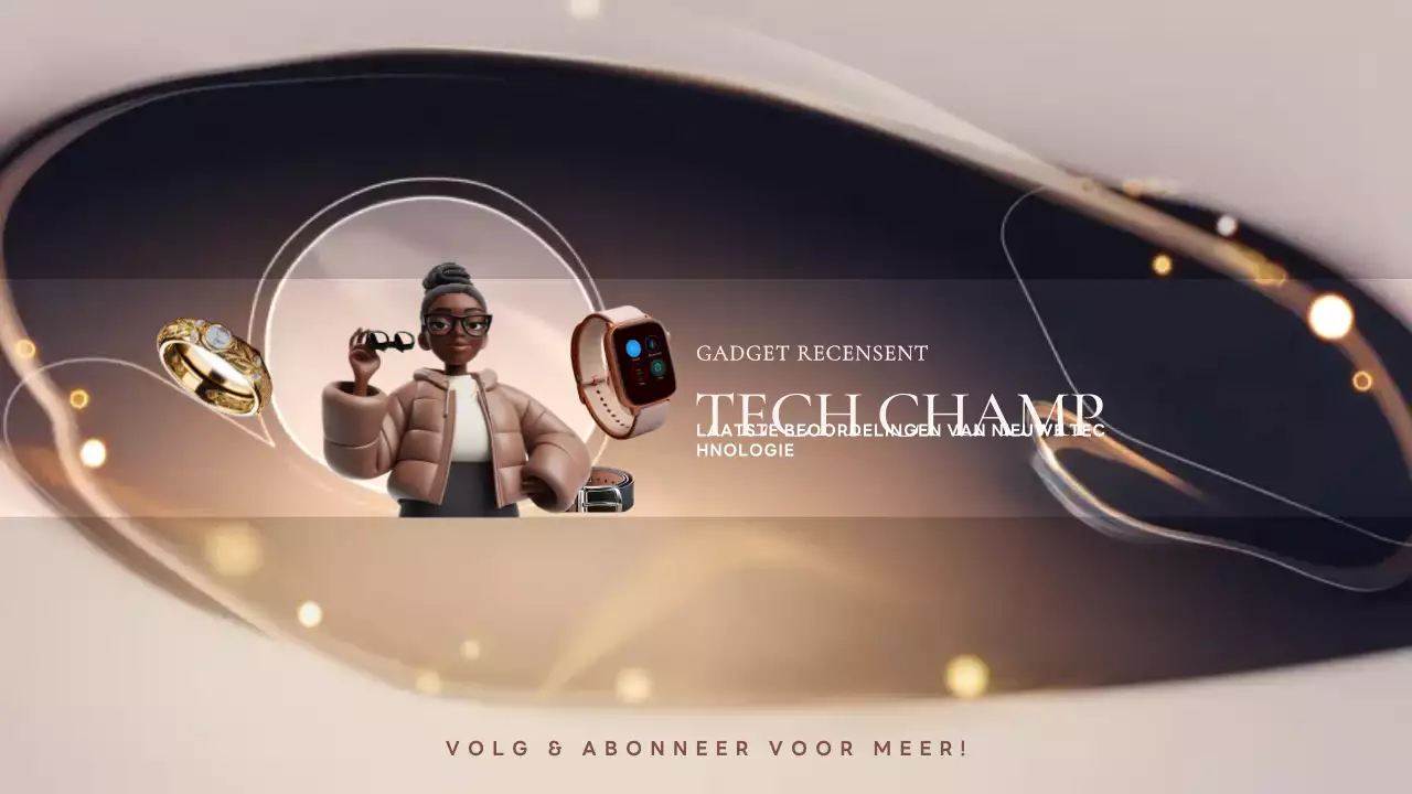 Advertentie voor beige moderne technologie